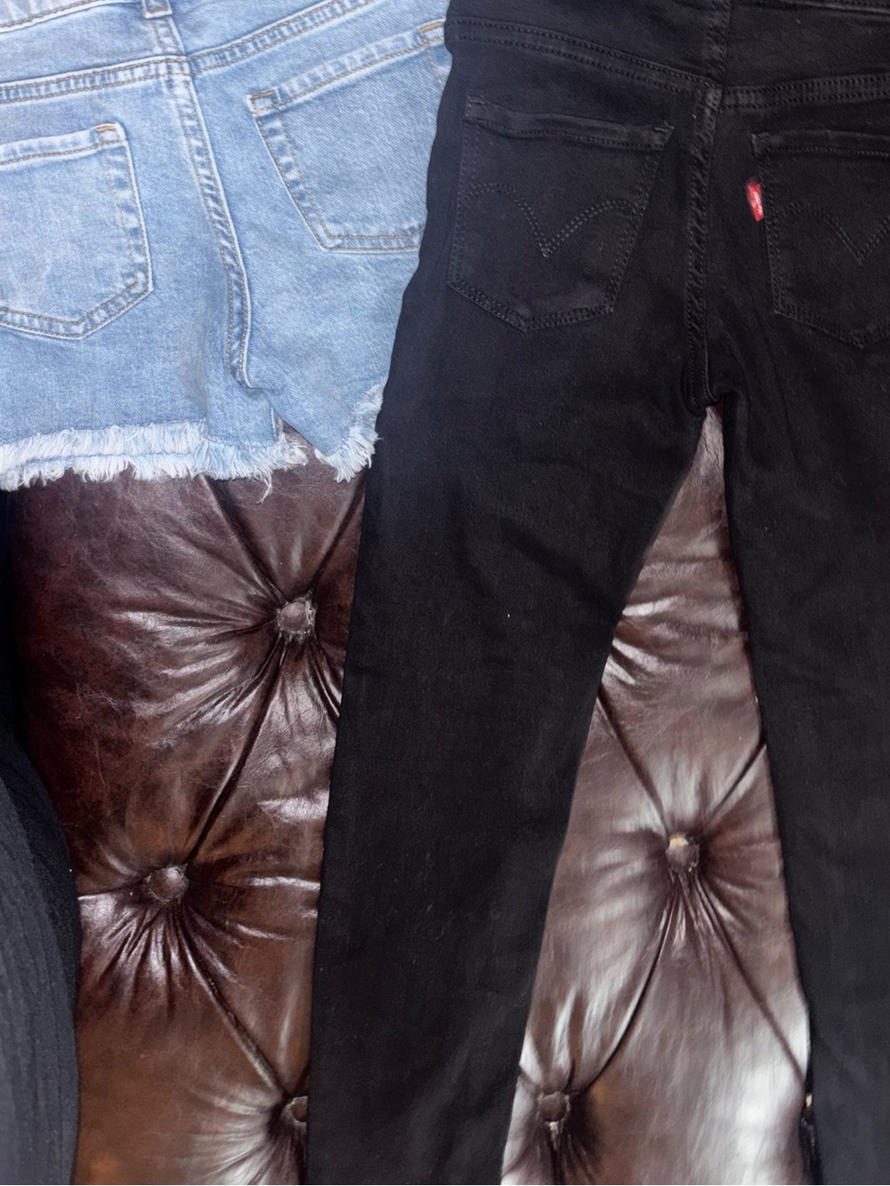 Girls 8 Levi's Black Jeans and shorts